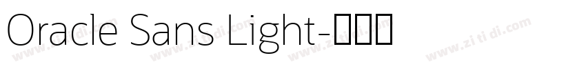 Oracle Sans Light字体转换